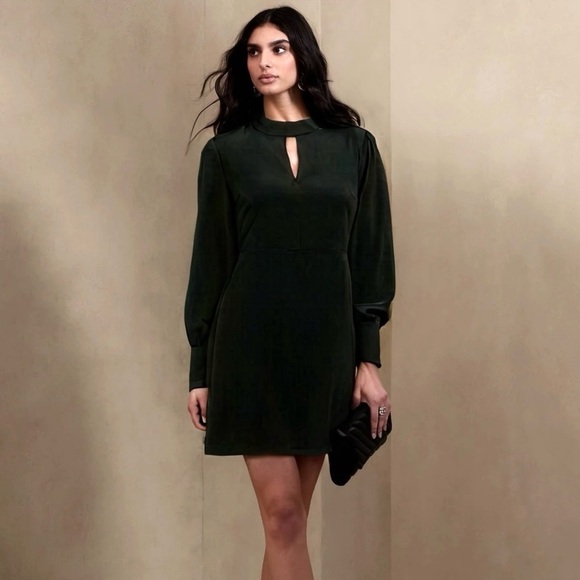 NWT! Banana Republic Black Sheath Mini Dress - Multiple 💛 - Picture 1 of 7